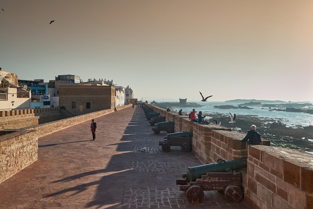 A rare straight street inside a Moroccan medina, a legacy of the 18th-century grid plan.