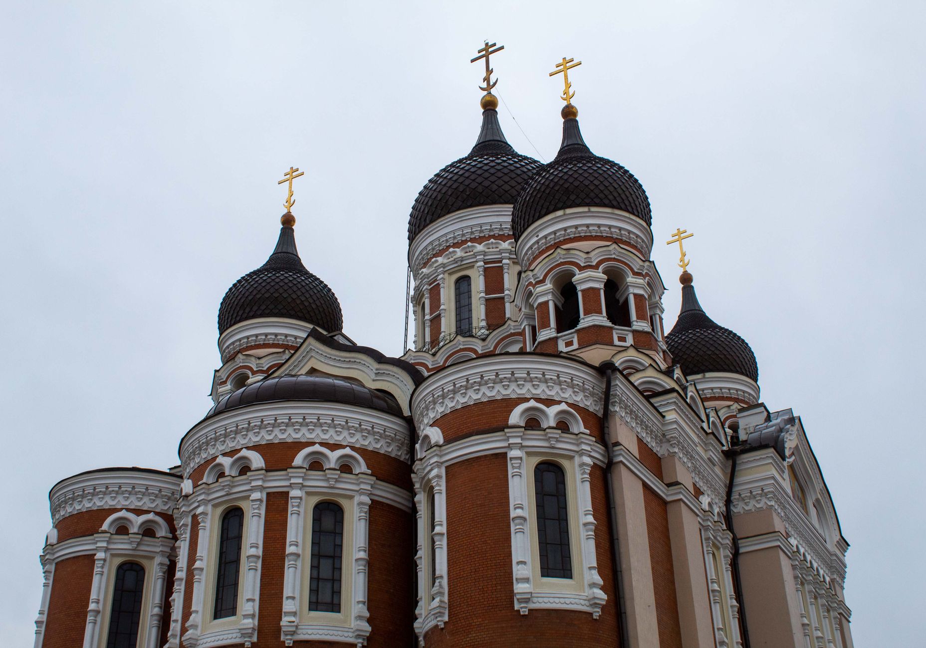 Alexander Nevsky Cathedral on Toompea Hill, completed in 1900 during the Russian imperial period.