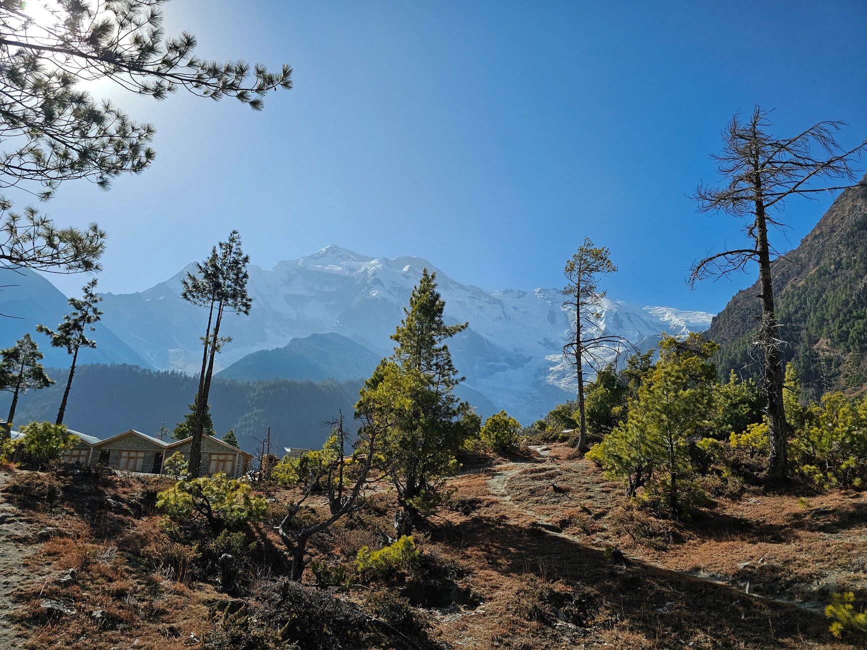 Chame to Pisang, and the first full view of Annapurna II