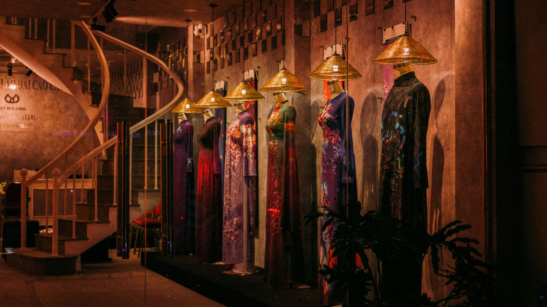 Bolts of silk and linen inside one of Hoi An's tailor shops, where a suit can be fitted and finished within a day or two.