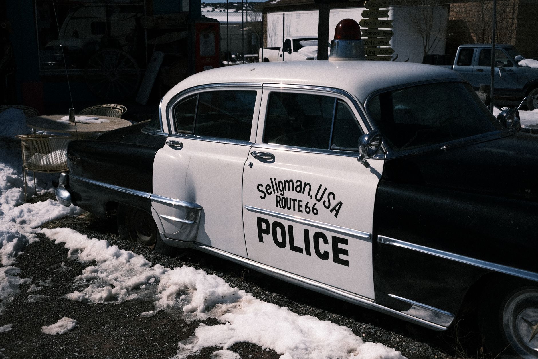 Delgadillo's Snow Cap Drive-In has been slinging burgers and gags along Route 66 since 1953.