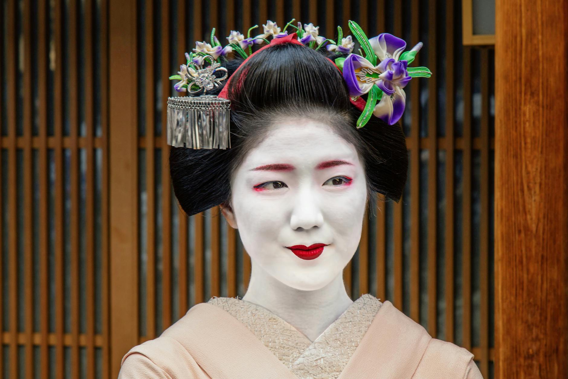 Traditional wooden architecture in Kyoto's historic Gion district