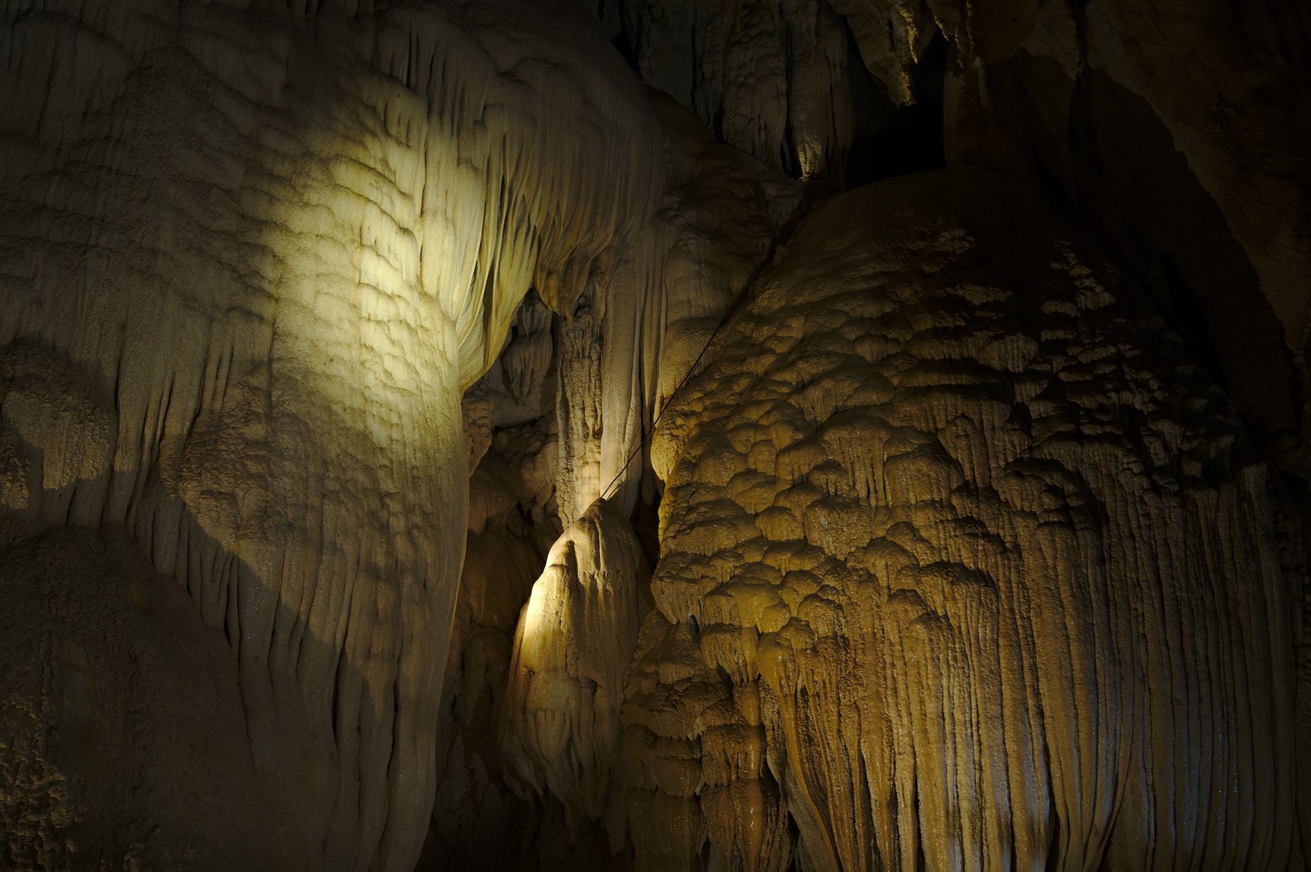 Grand Canyon Caverns descends 21 stories underground into a limestone cave system discovered in 1927.
