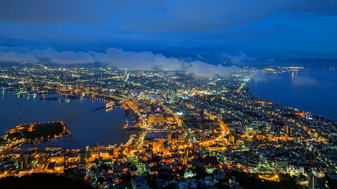 Hakodate: The Earliest Cherry Blossoms and a Cable Car at Dusk
