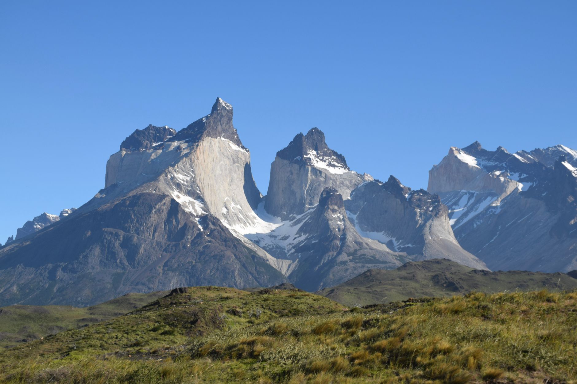 Hanging ice on the Paine Glacier, seen from the French Valley trail.