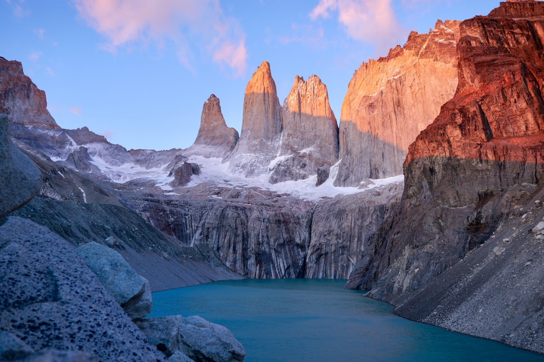 Sunrise at Mirador Base Torres — The Towers at Last
