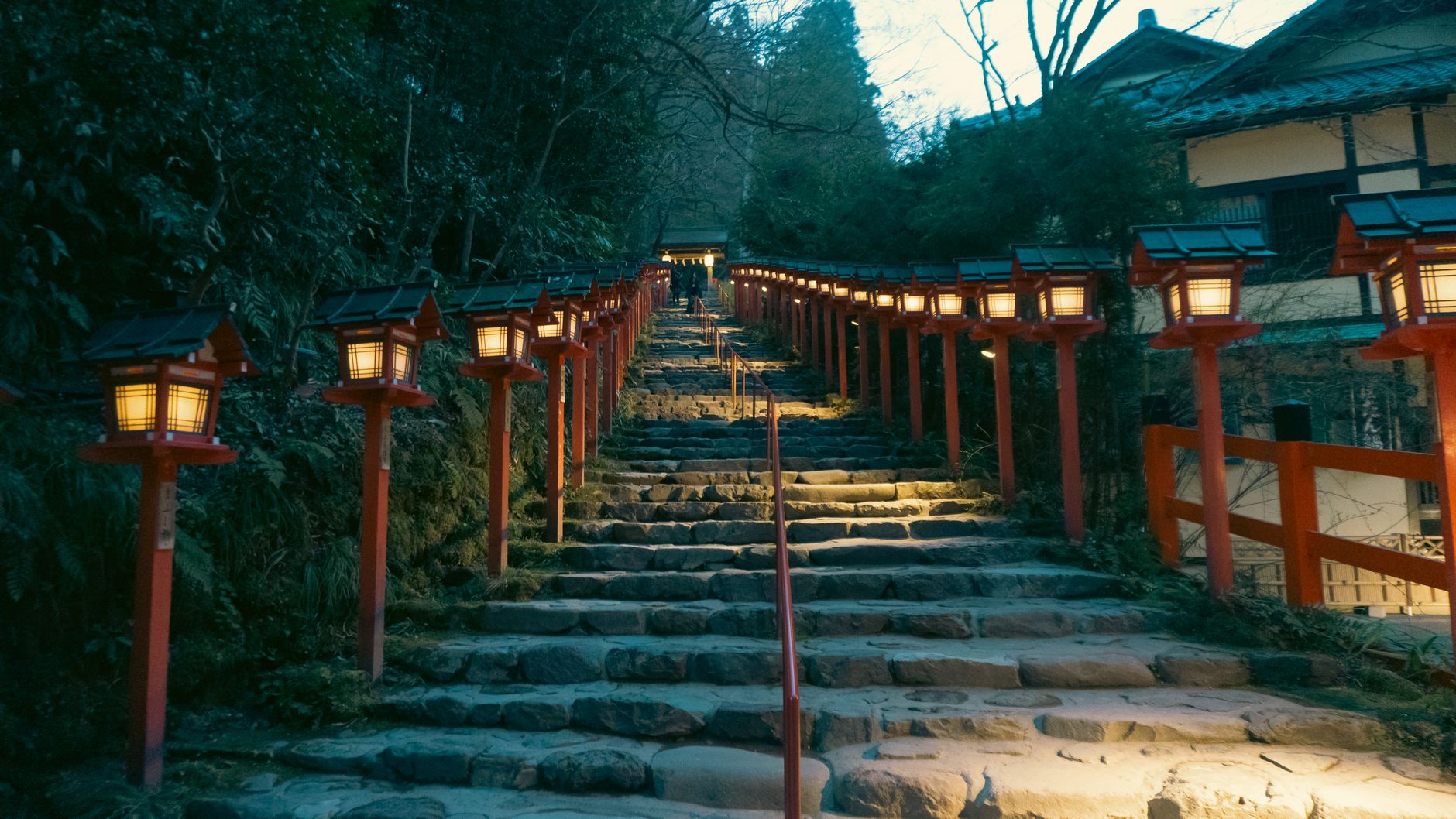 Snow Lanterns at Kibune, and the Last Night in the Machiya