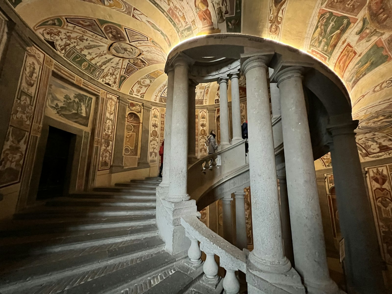 The entrance to the Catacombs of San Callisto, where tunnels descend four levels beneath the Appian Way.