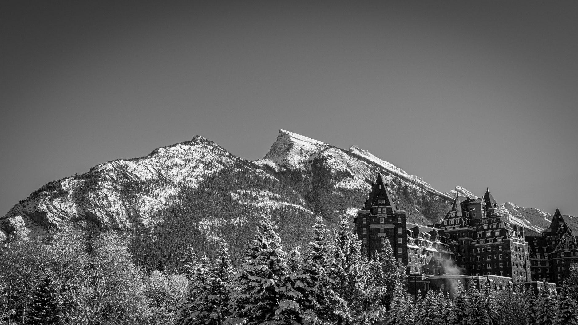 The Fairmont Banff Springs, whose stone turrets anchor the valley just south of downtown.