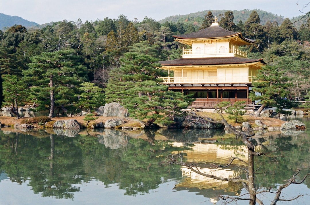 The Golden Pavilion perfectly reflected in its surrounding pond