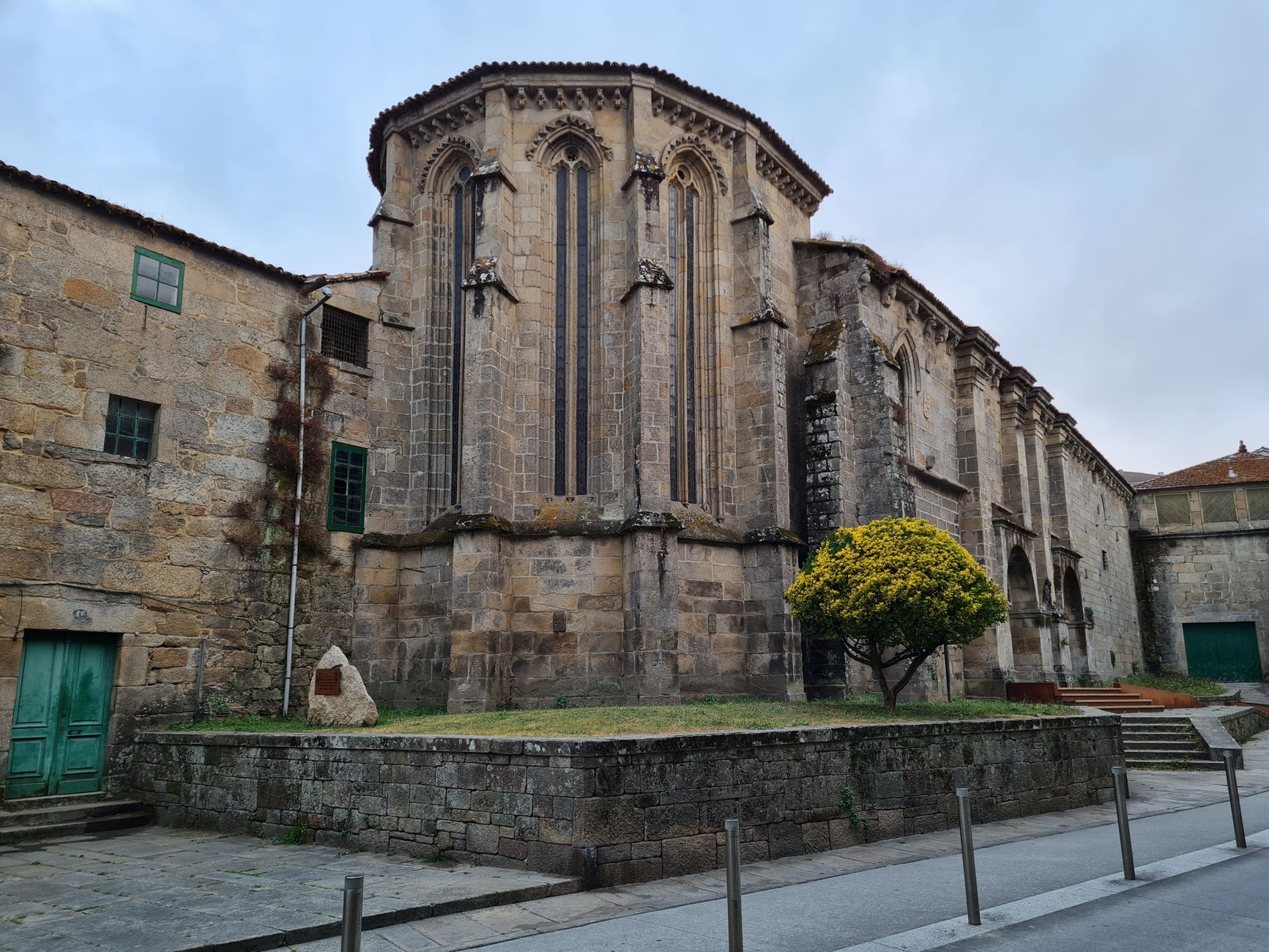 The Iglesia de San Xoán in Portomarín, moved from the original townsite before the reservoir flooded it.