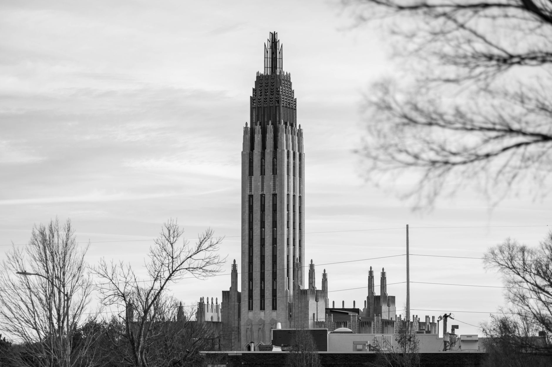 The Louisiana State Capitol rises above the Baton Rouge riverfront, still the tallest of any US state capitol.