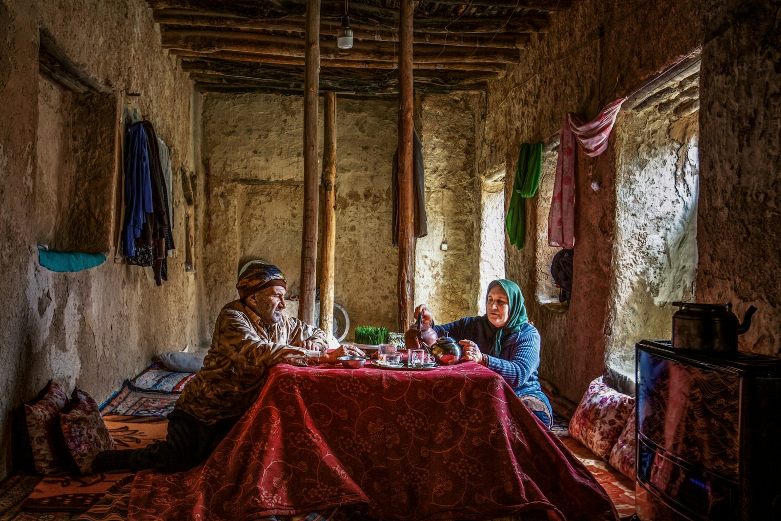 Thorong Phedi's dining hall, packed with trekkers resting before the pass push.