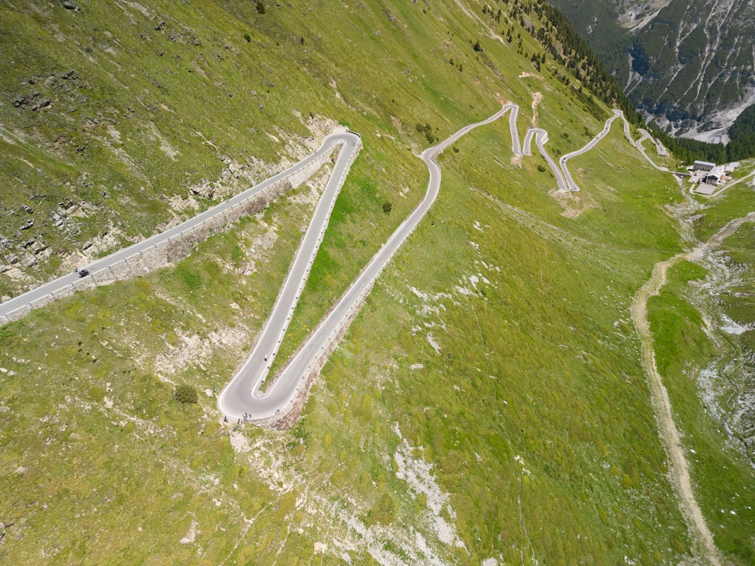 Vršič Pass, Slovenia's highest paved mountain road, winding beneath Mojstrovka.
