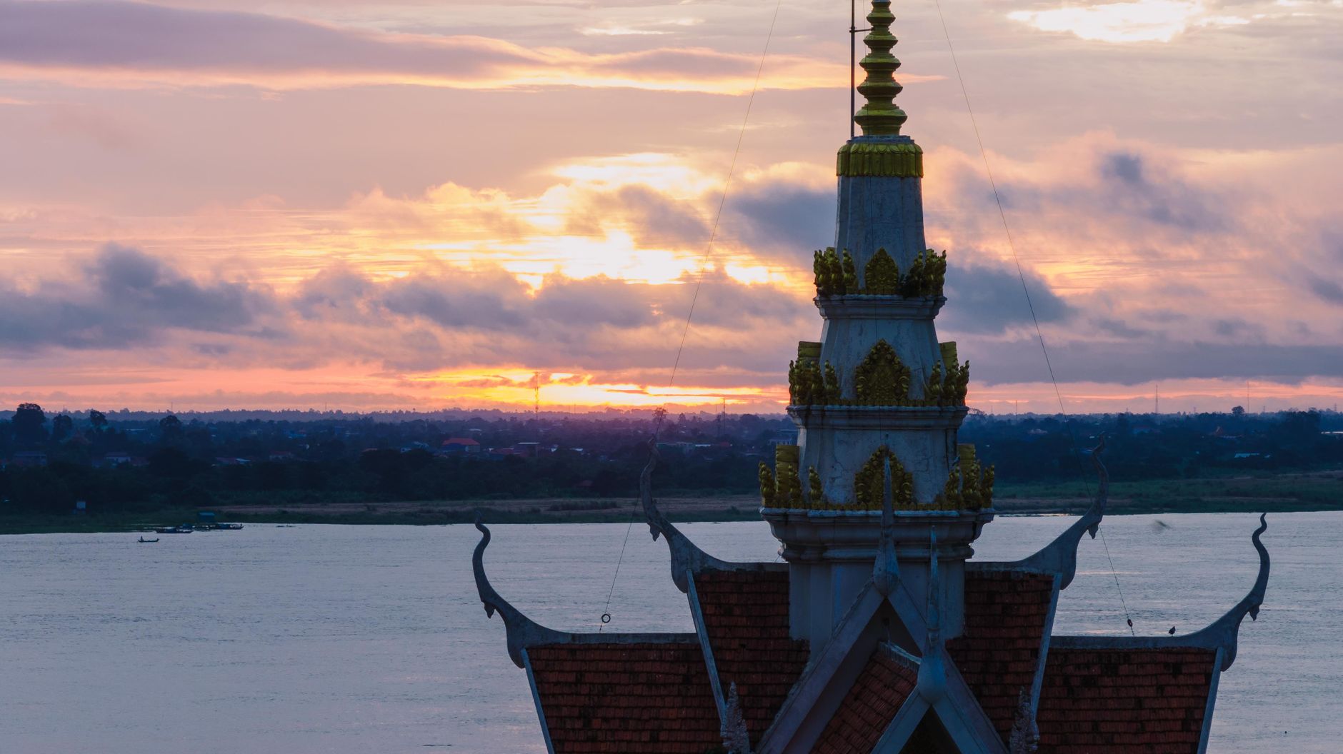 Wat Hanchey's Hilltop View Over the Mekong